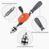 Double Pinions Hand Drill 1/4 Inch Woodworking Drill Manual Drill  Circuit Board Punching