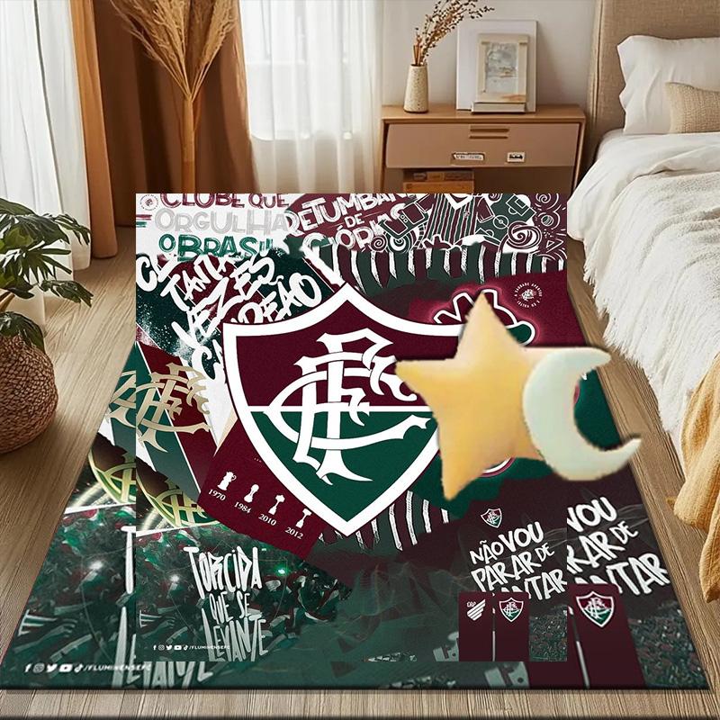 Soccer Club Emblem Design Printed Office Carpet Chair Cushion Entryway Rug, Rugs for Living Room, Bedroom Christmas gifts