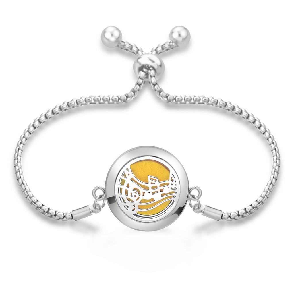 Women's Openable Titanium Steel Essential Oil Diffuser Bracelet