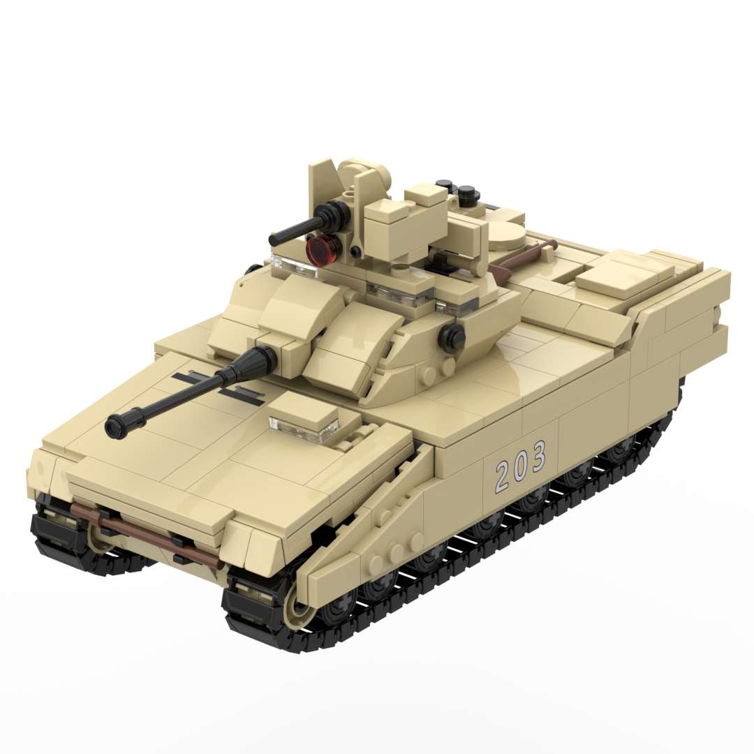 Briques de construction du Véhicule de Combat d'Infanterie CV9030N - Briques d'Armes Militaires avec 2 Soldats