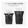 [tomtoc] Roll Top Rucksack Town Backpack 25-30L Large Capacity Expandable Deep Pack Casual Water Repellent Finish Outdoor Walking Around Town