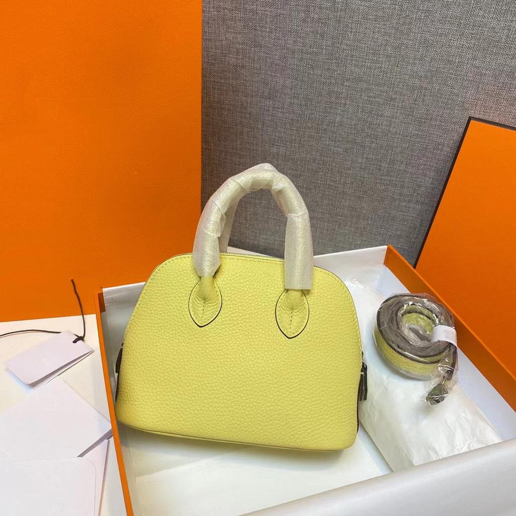 Kann mit Shell Bag Lychee Muster Togo Rindsleder Einzel Schulter Diagonal Kreuz Hand-gehalten Leder Frauen Stil Mode Klassische Frauen Stil beschriftet werden