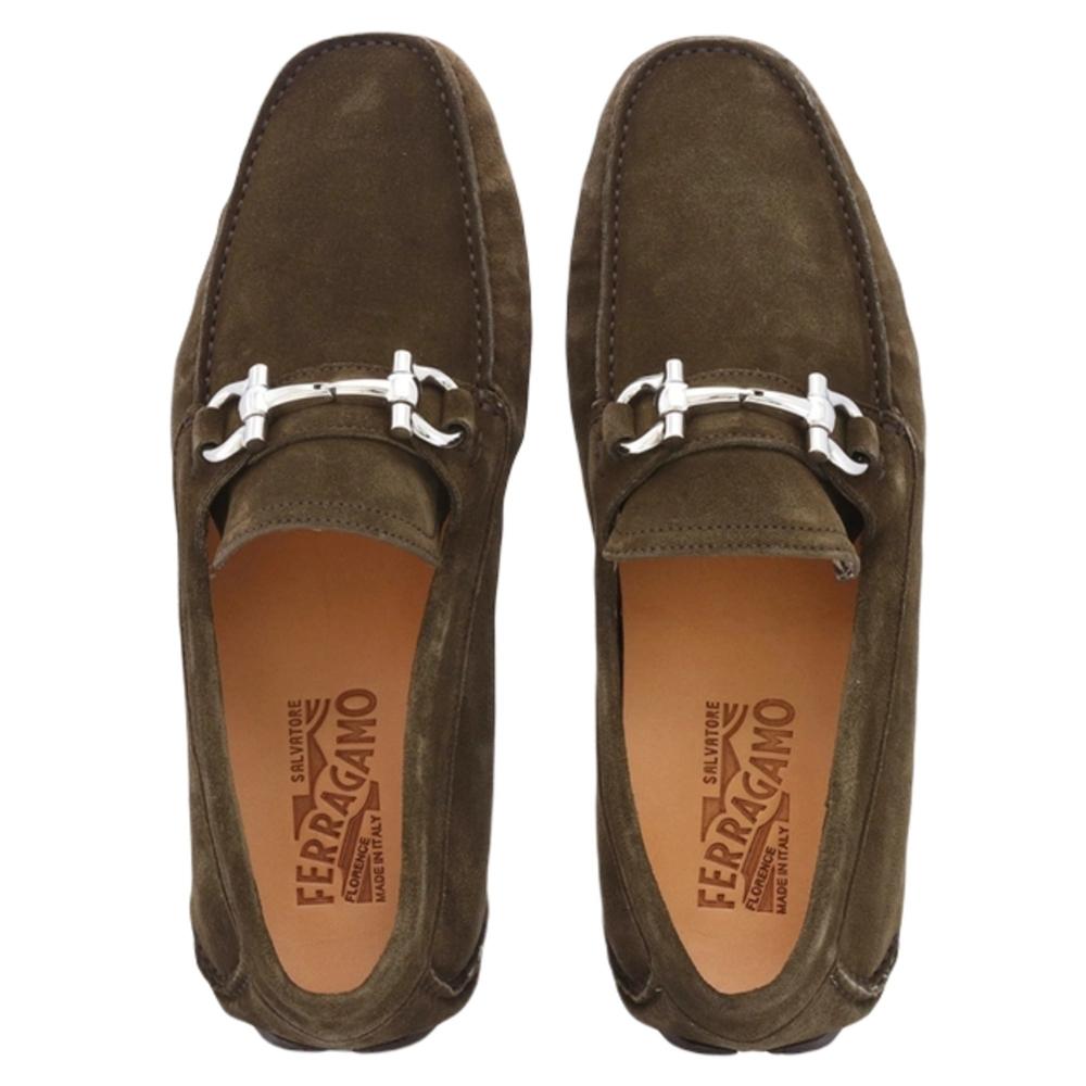 Salvatore Ferragamo Ferragamo Parigi Eco Men S Driving loaferS Green Green