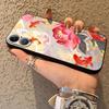 Oil Painting Flower Case for Apple iPhone 17 Pro Max 14 Air 16 XR XS MAX 11 12 15 Pro 7 8 13 Funda Phone Cover