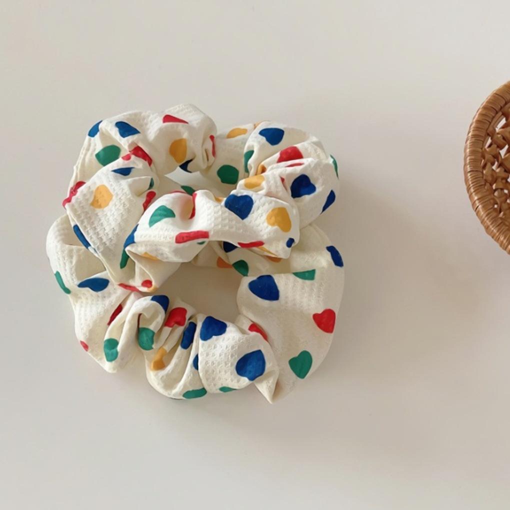 Women's Daily Heart Colorful Hair Ring Gopchang Band