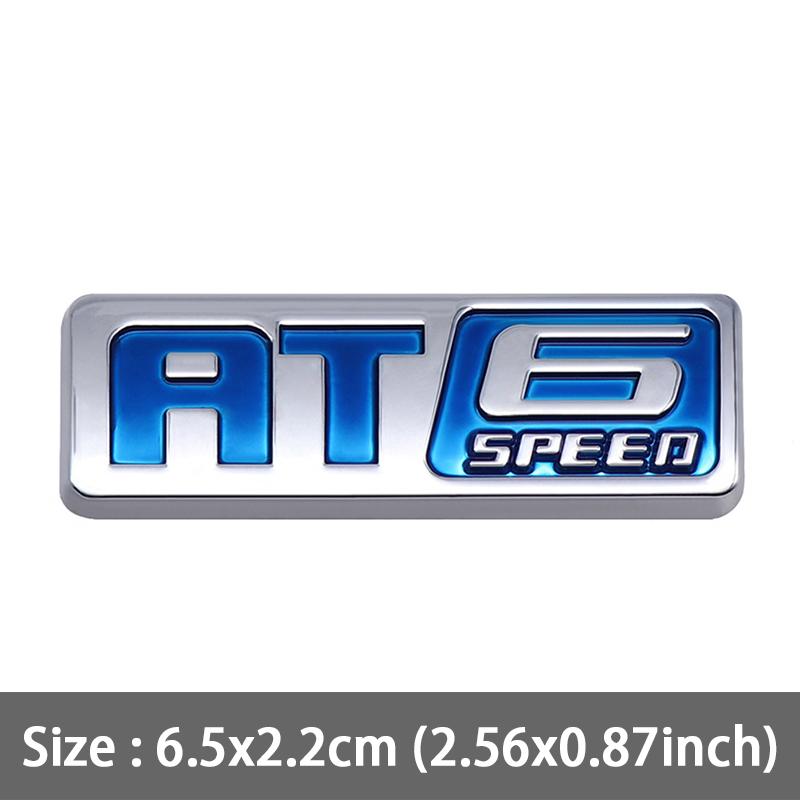 

1Pcs 3D ABS AT 6 SPEED Badge Logo Vehicle Speed Limit Function Identification Emblem Rear Trunk Stickers Car Boby Accessories синий