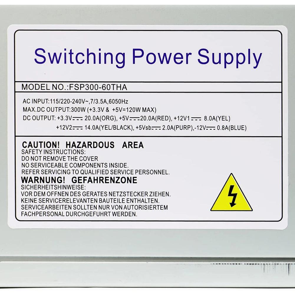 ATX 24-pin 400W PC PSU For PC Repair Multiple Safety Protections Overcurrent Protection Switching Power Supply