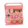 Portable Pink Picnic Folding Basket for Drinks and More