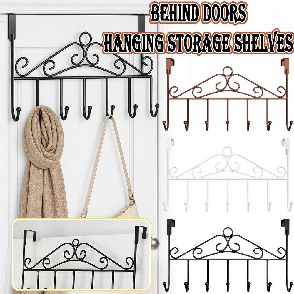 Multiple Hooks Over Door Hook Rack Metal Door Hanging Rack New Coat Hook Rack  Entryway Storage