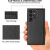 Für Samsung Galaxy S23 Ultra S23 Plus S22 Ultra Plus Handyhülle Stoßfest Matt Luxus Leder Liniennähte TPU Hülle
