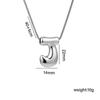 Charming Chubby Brass Polished 26-Letter Silver Pendant Necklace for Women