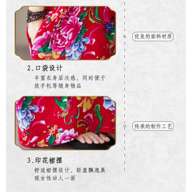 Summer V-neck Cotton Silk Large Size Loose Literary Vacation Style Beach Dresses