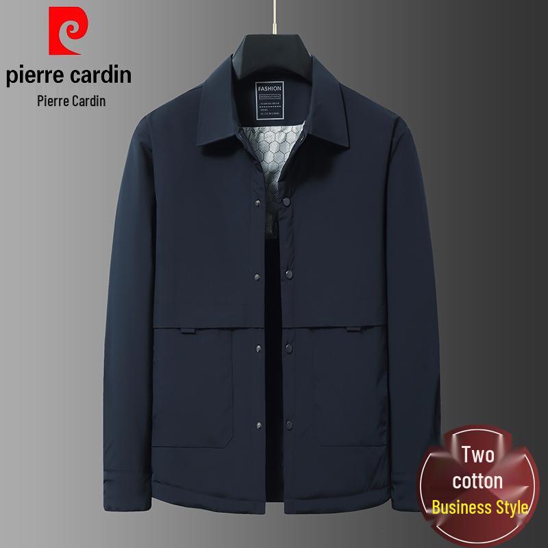 

Чоловічий піджак Pierre Cardin великого розміру, подвійна бавовна, для ділового повсякденного стилю, потовщений для тепла, з відкладним коміром, ідеальний для осені/зими. 3XL