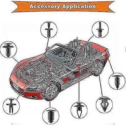 415pcs Ford Car Mix Size Fastener Clips Tool Set Auto Body Push Retainer Pin Rivet Bumper Interior Door Trim Panel Retainer Fastener Kit - PR