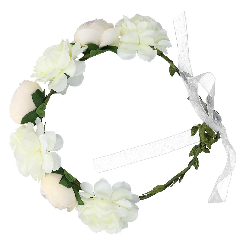   Flower Wreath Headband Floral Garland Headpiece Artificial Floral Crown for Women