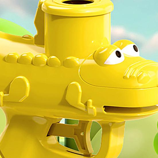 Cartoon Crocodile Disc Launcher Toy with 15 EVA Discs Outdoor Garden Backyard Lawn Park Kids Flying Disc Shooter Game Toddlers Boys Girls Gift