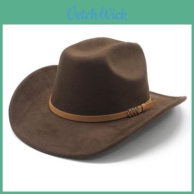 Fedora klobouk v tibetském stylu se stínítkem pro muže a ženy ze semišové látky