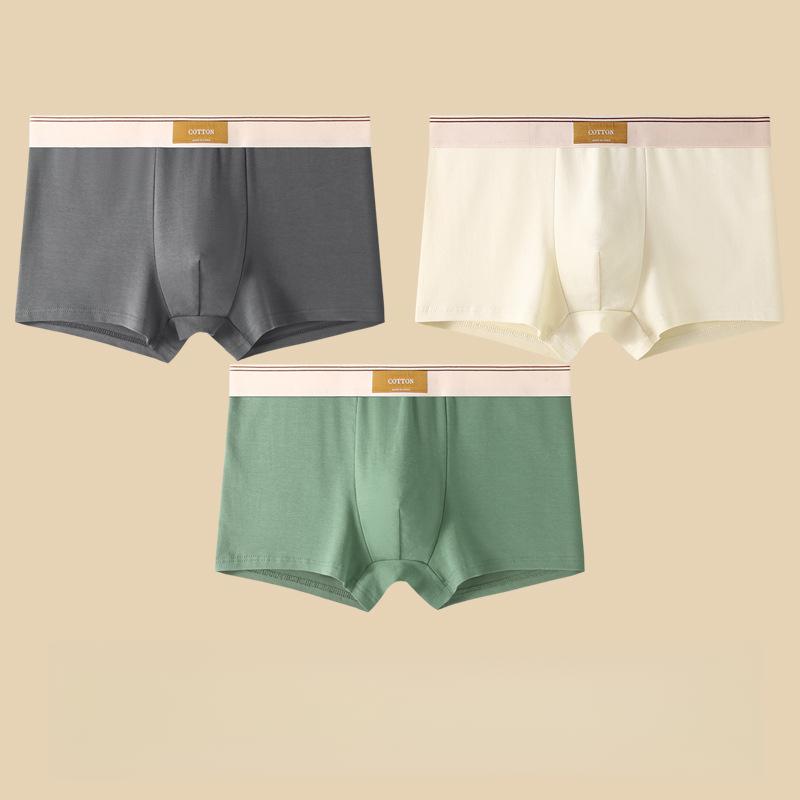 3pcs Men's Underwear Men's Boxer Shorts Teenagers' Breathable Four Cornered Shorts Men's Shorts Boxer Brief