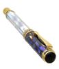 Xezo Maestro Oceanic Origins Iridescent White and Blue Paua Shell Rollerball individually 18K platinum No two pens are Mother-of-Pearl Pen, numbered.