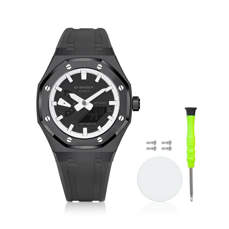 CASIO Custom Collection Quartz Movement Unisex Black Dial GA-2100-1A1(Team788--) Panda Black