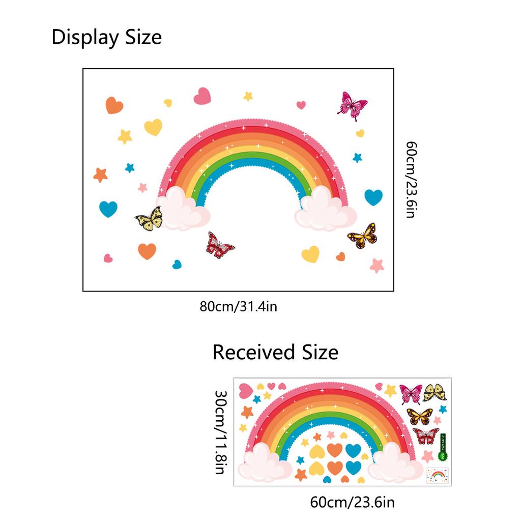 Various Styles of Colorful Butterfly and Floral Static Cling Window Stickers Double-Sided Visible Decorative Window Removable