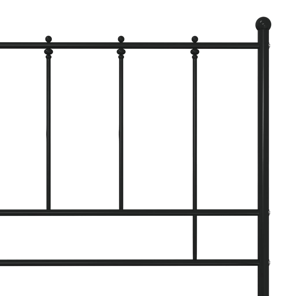 Bed Frame In Black Metal 120 X 200 Cm