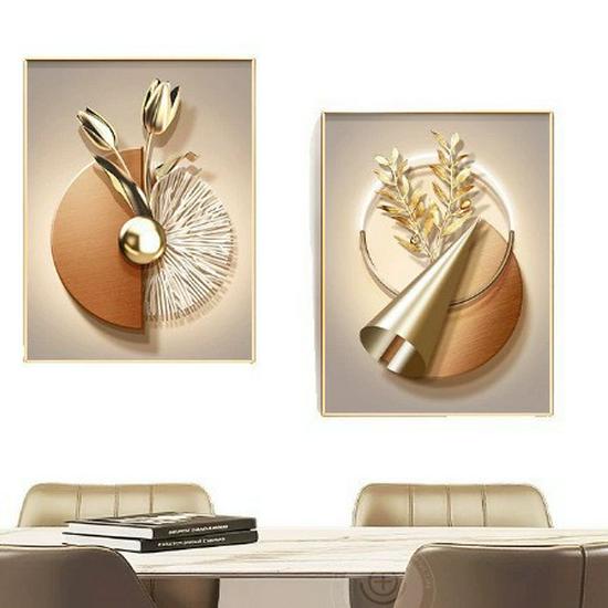 Elegant Dining Room Wall Art: High-End Decorative Painting for Dining Table Background