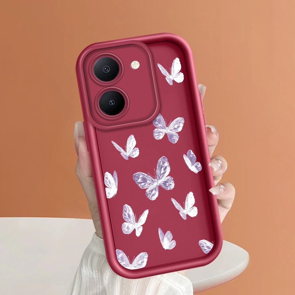 Soft Silicone Square Ladders Cartoon Pattern Full Cover Camera Protection Shockproof Case for iPhone Infinix Tecno Vivo