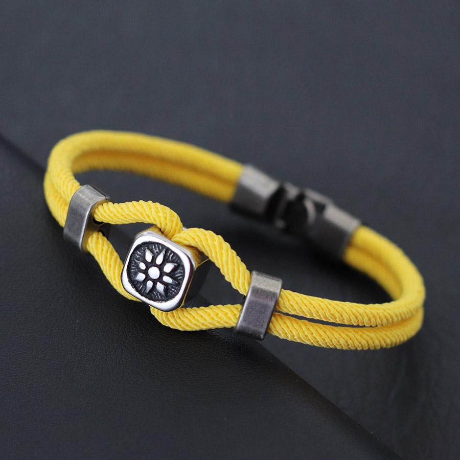 

Viking Men Bracelet Sun Symbol Nautical Wrap Rope Braclet Outdoor Camping Cycling Accessories Fabric Braslet Pulseria Hombre жёлтый