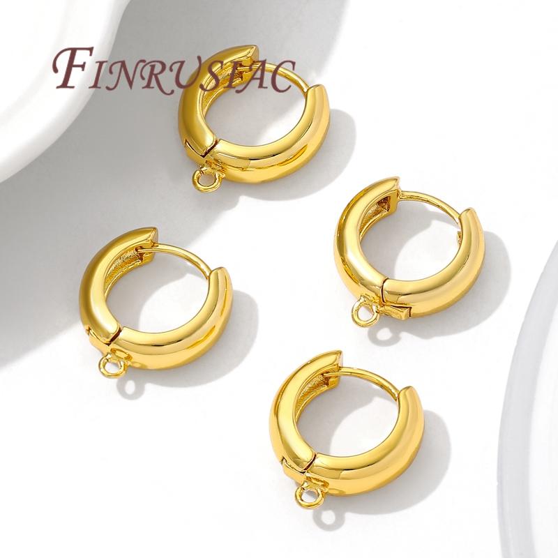 18K Gold Plated Earrings Fixtures Accessories Round Earrings Hooks Clasp Findings,Earwires Fasteners,DIY Earrings Jewelry Making