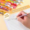 24Pcs Happy Birthday Pencils Fun Wooden Pencils with Top Erasers for Kids Birthday Party Supplies And Gifts