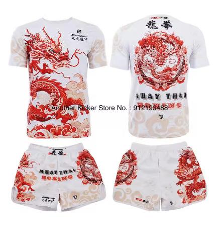 Boxing T-shirt, boxing men s and women s quick-drying fitness men s short sleeves are comfortable and breathable XXS
