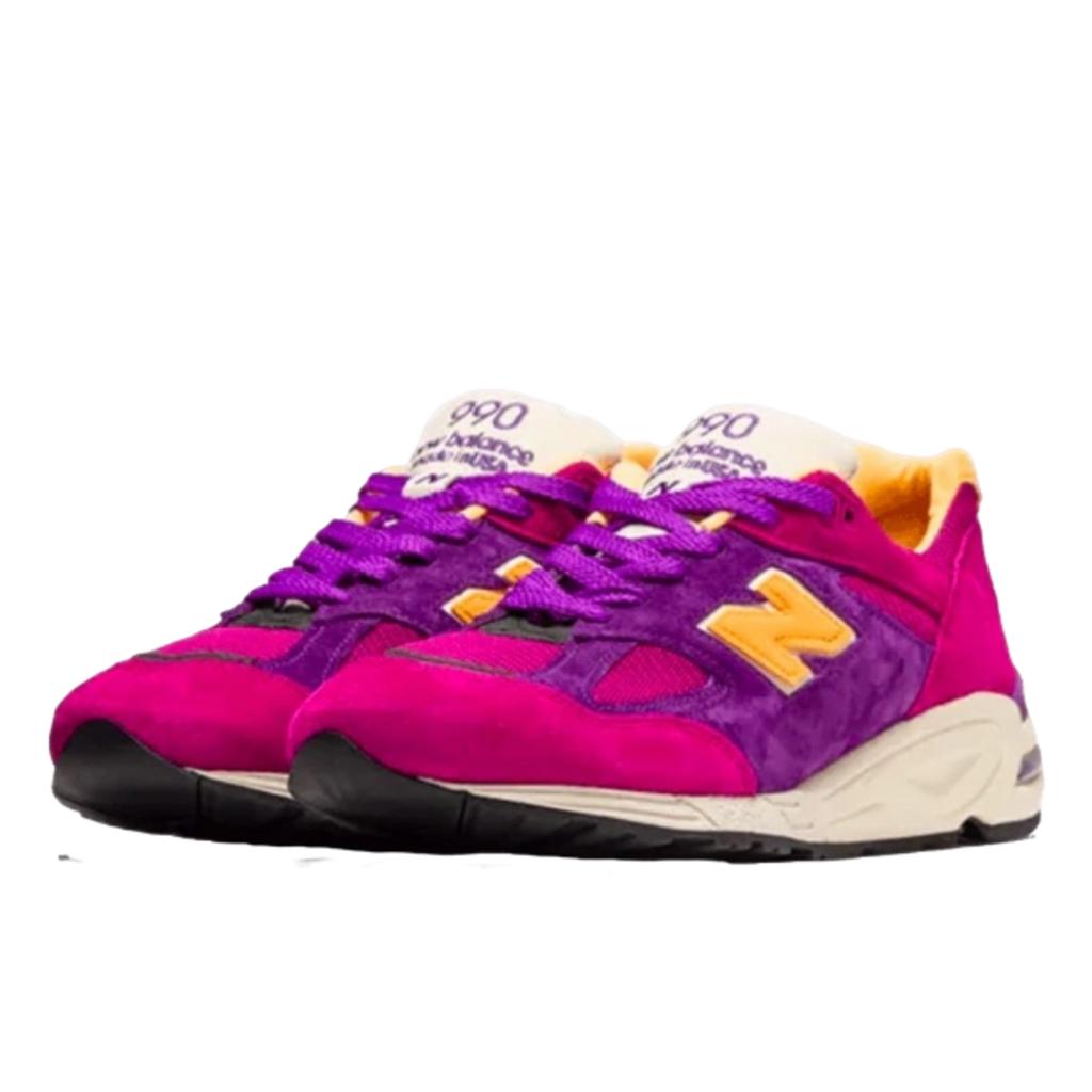 New Balance 990 V2 Made In USA Teddy Santis Purple Yellow