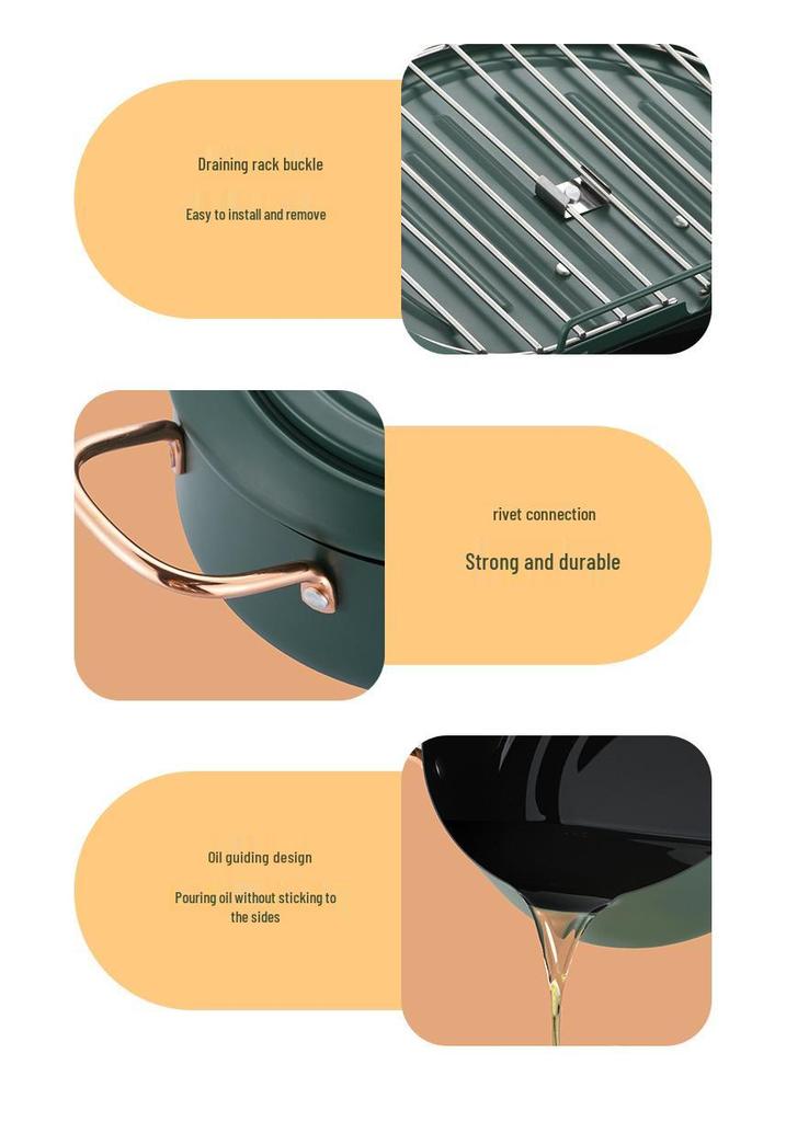 Tempura Frying Pot: Oil-Saving, Temperature-Controlled Mini Deep Fryer