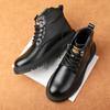 Men's Autumn and Winter Boots High Quality Retro Luxury Style Leisure Business Fashion Street Black Brown High Top Leather Shoes