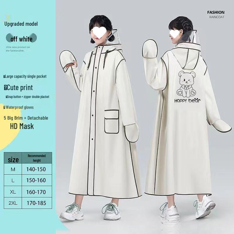 Long Full Body Rainproof Poncho for Adults - Electric Car and Bicycle Riding