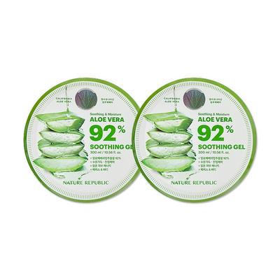 Calmante e Hidratante Gel Calmante de Aloe Vera al 92%, 300ml, 2 unidades