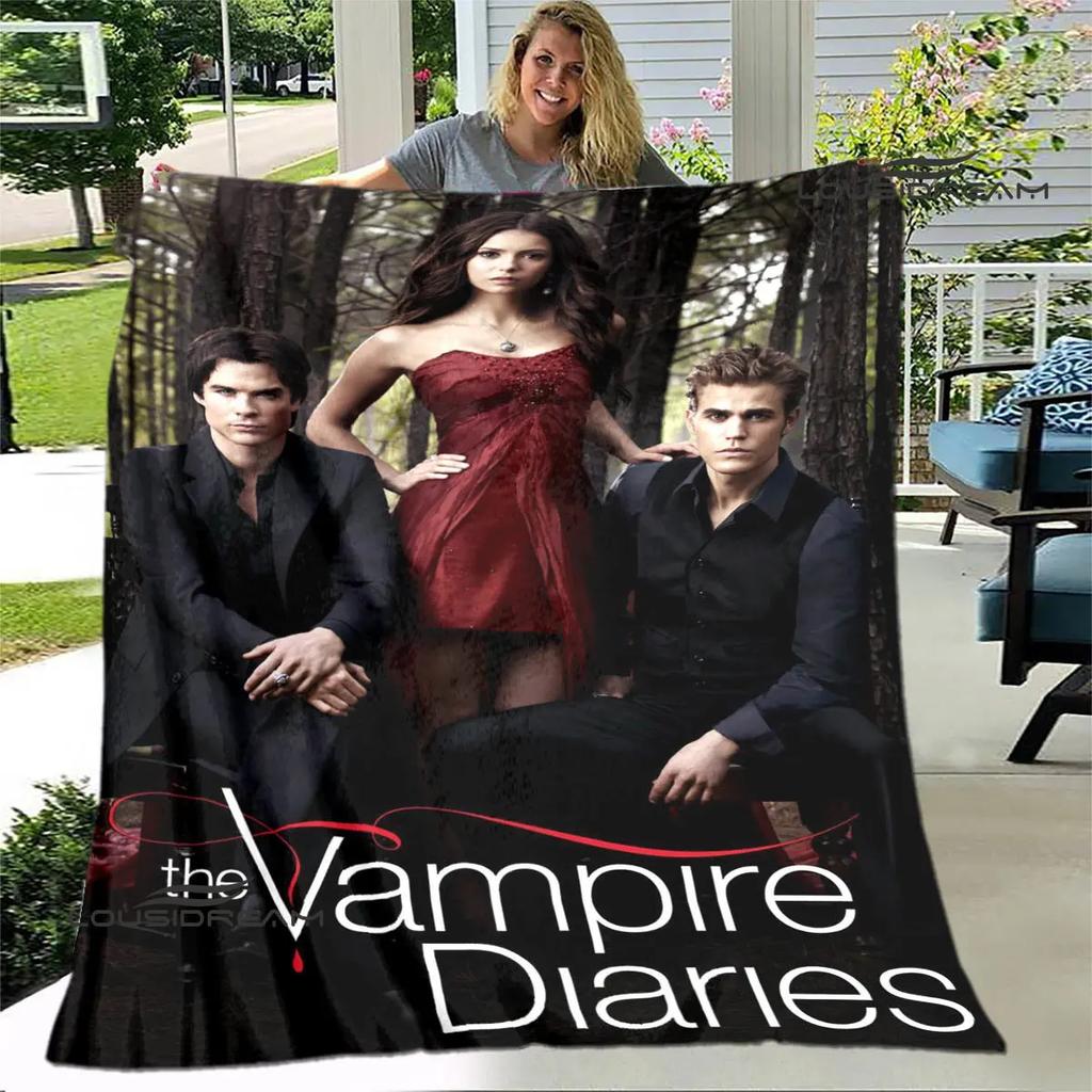 The Vampire Diaries Damon Salvatore Decken warme Flanelldecken Picknickdecke Heimreise Decke Bettwäsche Geburtstagsgeschenk