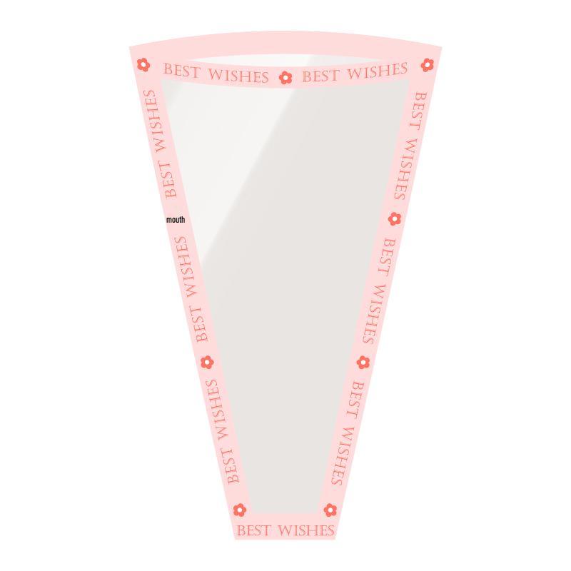 Sweet Heart Bouquet Floral Packaging - Transparent Fresh Flower Wrapper for Florists and Street Stalls