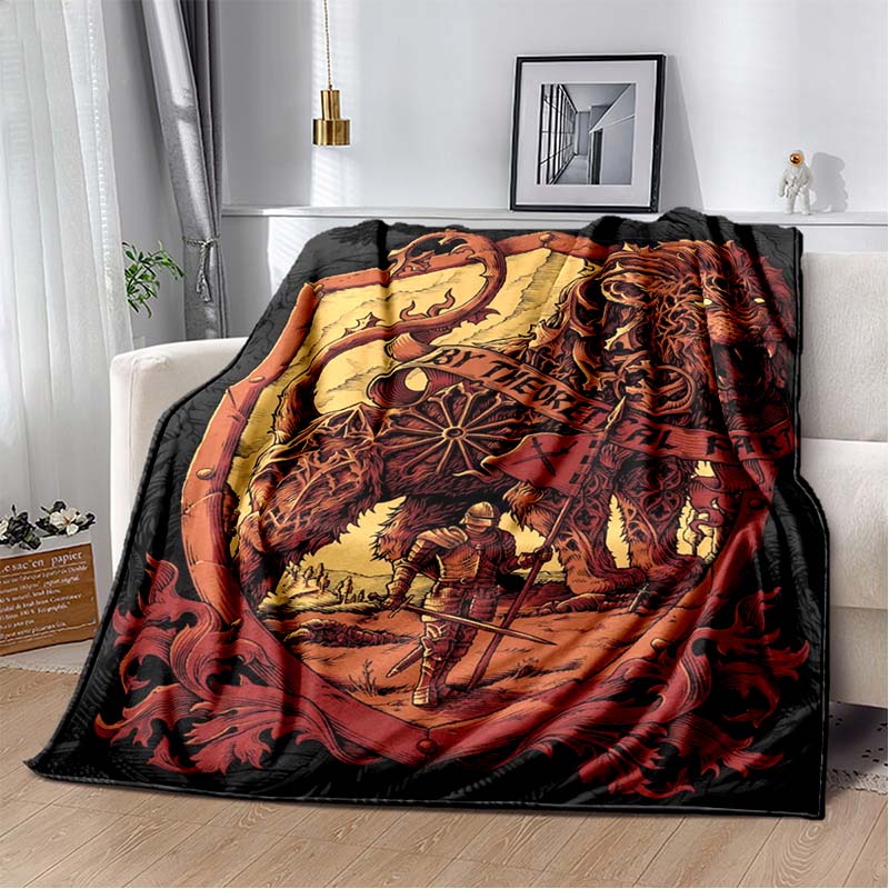 3D Viking Odin Valhalla Nordic Mythology Symbols Blanket,Soft Throw Blanket for Home Bedroom Bed Sofa Picnic Office Travel Cover