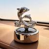 Dolphin Solar Car Air Freshener: Rotating Long-Lasting Perfume Ornament