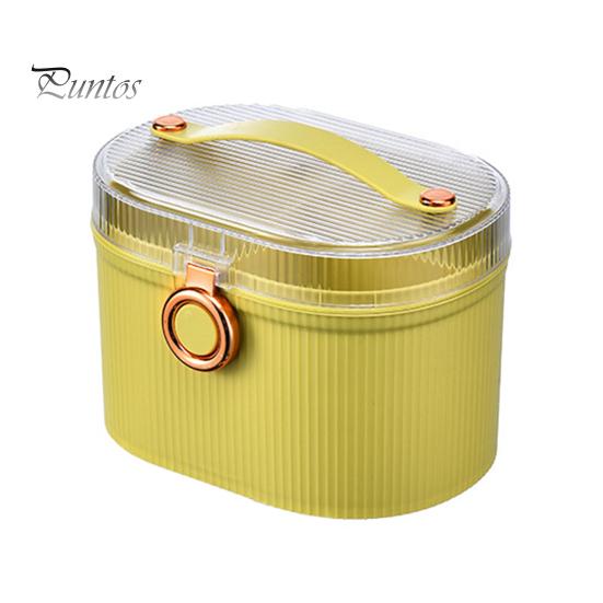 Rodinná lékárnička s rukojetí Dvouvrstvá velkokapacitní plastová krabička Prachotěsná a odolná proti vlhkosti Organizér tablet na tablety Přenosný