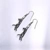 Trendy Women Cat Earrings with Round CZ Cute Pet Dangle Earrings Love Gift Creative Animal Accessories Statement Jewelry