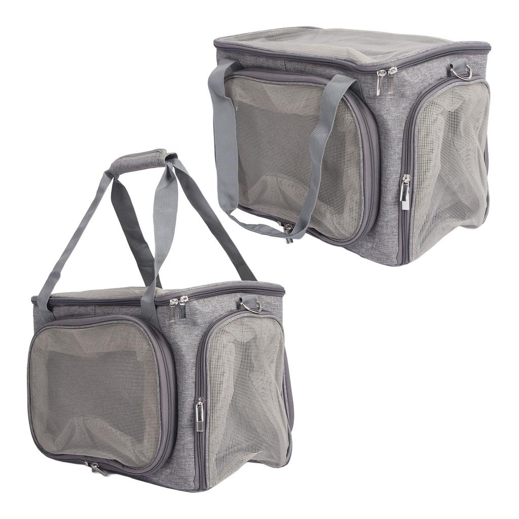 Geantă de transport pentru animale de companie Pliabilă, extensibilă, respirabilă, confortabilă, cu spațiu mare, purtător de călătorie portabil pentru animale de companie