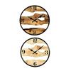 Wood Wall Clock Wall Decor Home Decoration Farmhouse Wood Grain Creative Quiet Decorative Clock for Kitchen Kids Room Bedroom
