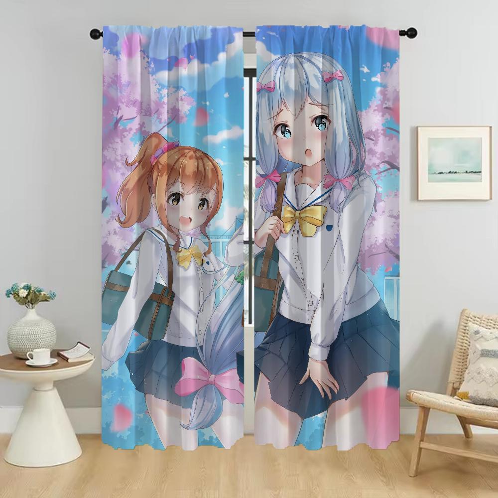 Elegant Room Curtains for Camera Eromanga Sensei Blackout Curtain Home Interior Curtains 2 Pieces Partition Tulle for Bedroom