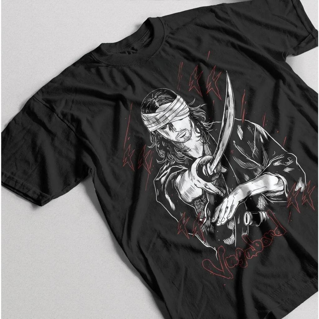 Vintage Washed Vagabond Musashi Miyamoto Matahachi Honiden Samurai Ronin Japanese Manga Graphic Print Y2K Retro Aesthetic Unisex Fan Gift