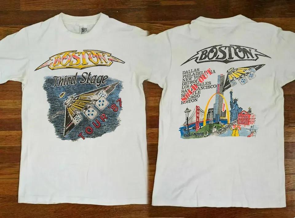 Boston Third Stage Tour 87 T-Shirt, Boston Rock Band Tour L
