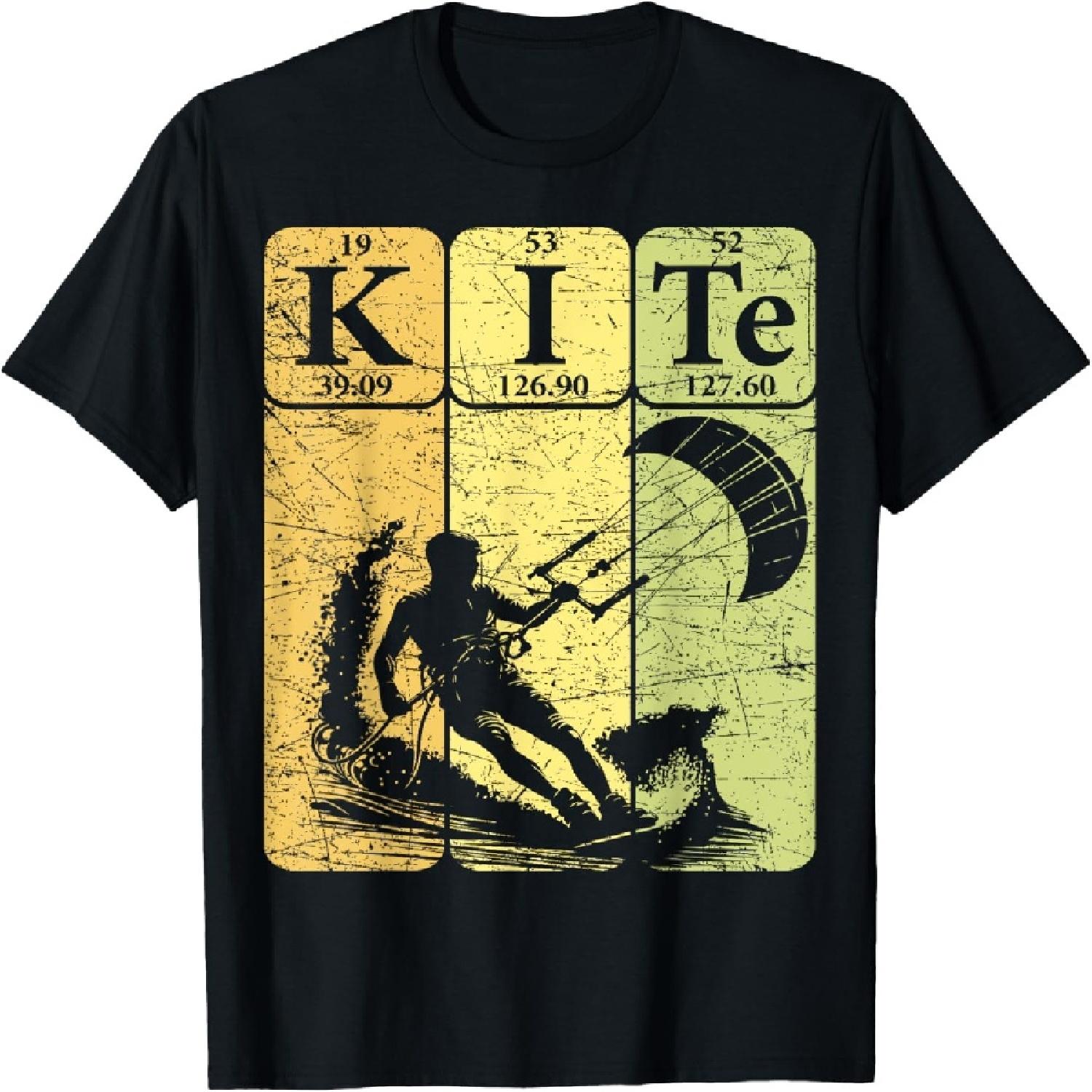 

Kitesurfing Periodic Table Elements Kiteboarding Retro T-Shirt(23) XXXXXL різнокольоровий