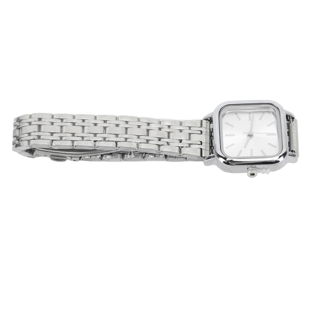 Women Quartz Watch Alloy Steel Strap Stylish Waterproof Ladies Square Wrist Watch for Daily Life